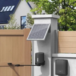Pack motorisation portail battant solaire et Visiophone sans fil 100% solaire