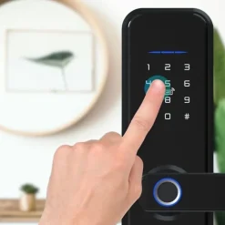 Pack serrure connectée locky-2 biométrique, code, badge et bluetooth + passerelle wifi