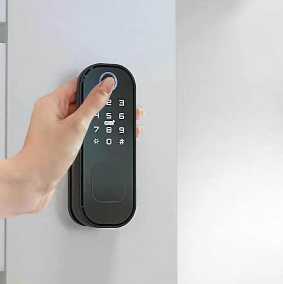 Pack verrou connectée locky-3 à code, badge et bluetooth + passerelle wifi