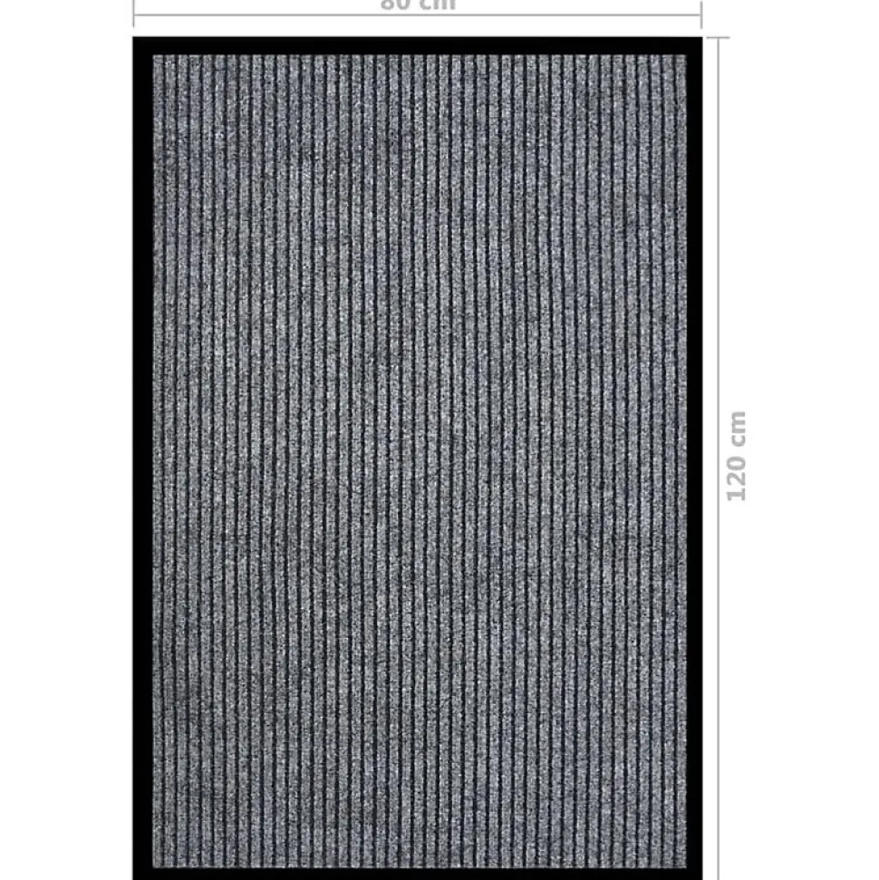 Paillasson rayé Gris 80x120 cm
