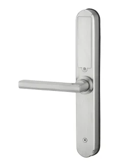 Paire de poignées connectées Intelock Room hôtel, pour porte d'hôtel, argent - INTELOCK