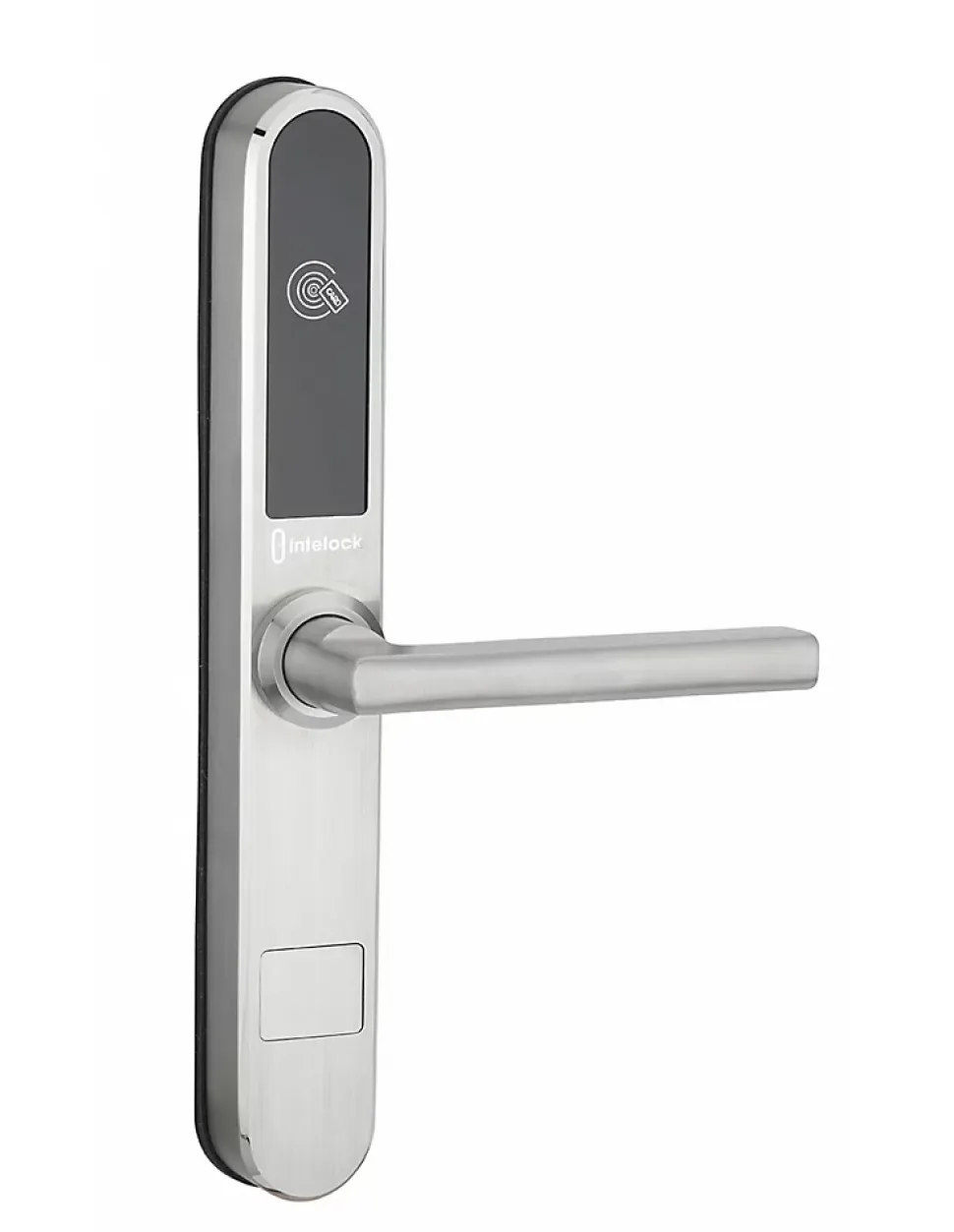 Paire de poignées connectées Intelock Room hôtel, pour porte d'hôtel, argent - INTELOCK