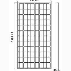 Panneau solaire Série Mono cellules PERC 210W
