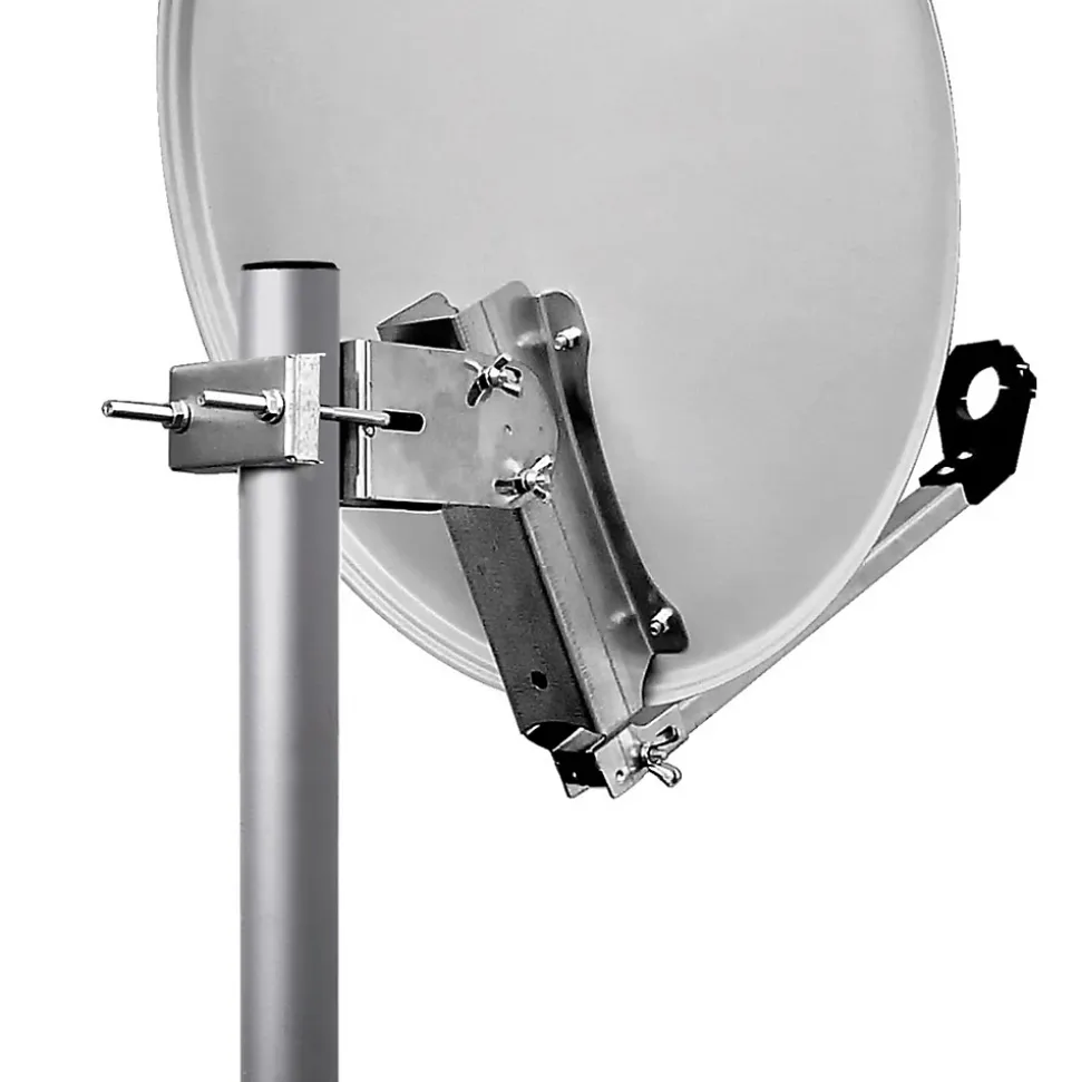 Parabole satellite acier Blanche 65cm avec Support LNB en Acier Galvanisé idéal ASTRA EUTELSAT HDSAT