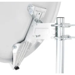 Parabole satellite Acier Blanche 65cm Click-Clack PREMONTEE support Pliable Repliable HDSAT