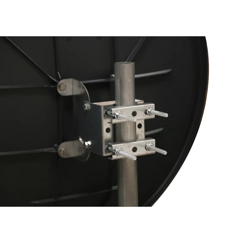 Parabole satellite fibre composite gris anthracite 75cm + BRIDES INOX Anti Corrosion HDSAT