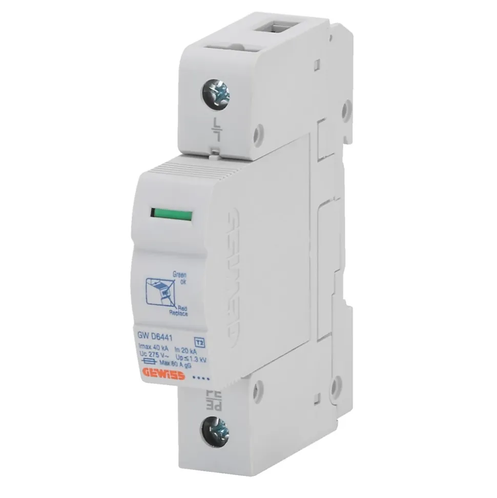 Parafoudre 40 kA 400 V - Type 2 - 1 module - GEWISS - GWD6413