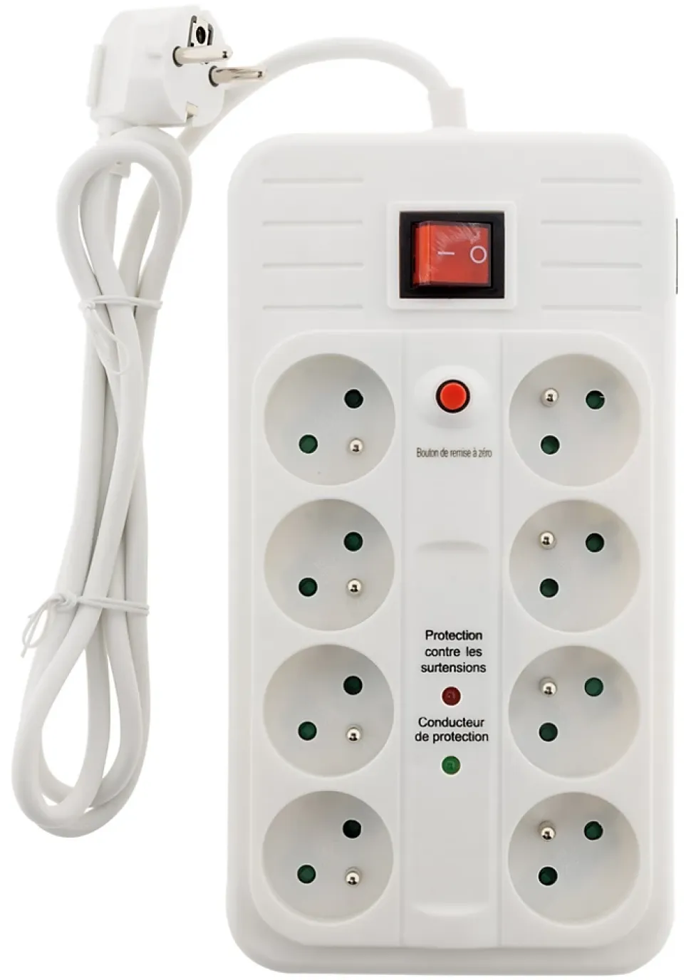 Parafoudre 8 prises + interrupteur Zenitech
