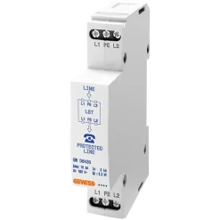 Parafoudre pour lignes téléphoniques et données 10 kA 50 V 1 module - GEWISS - GWD6430