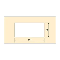 Passe-câbles de table Emuca Quadrum, rectangulaire, 159x80mm, à encastrer, Aluminium, Peint en noir