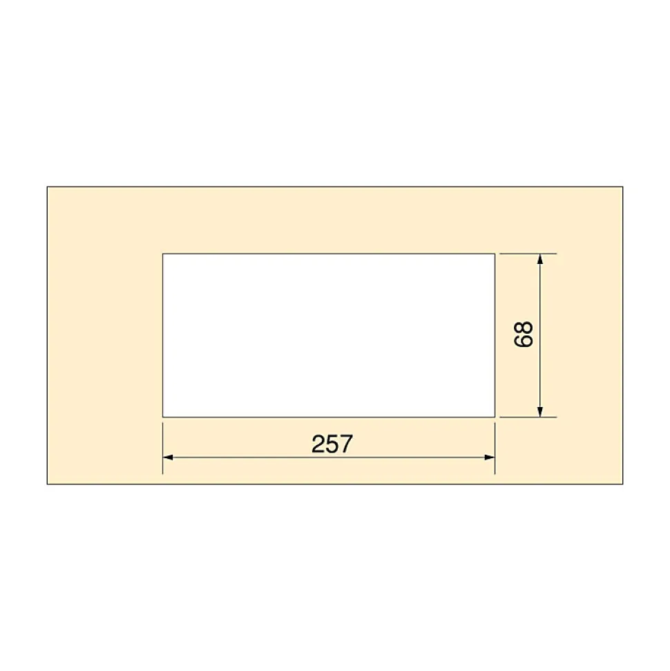 Passe-câbles de table Emuca Quadrum, rectangulaire, 269x80mm, à encastrer, Aluminium, Peint en noir