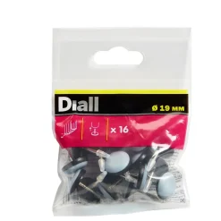 Patin à clouer Diall 19 mm x 16, noir + bleu/gris