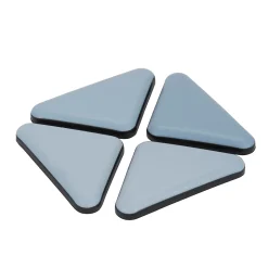 Patin auto-adhésifs Diall 45 x 45 mm x 4, blanc + gris/bleu