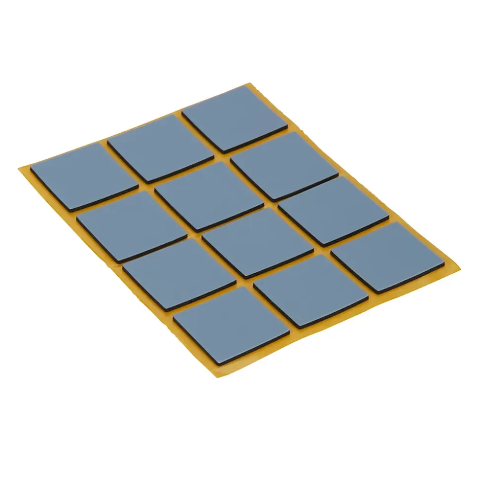 Patin auto-adhésifs Diall 24 x 24 mm x 12, noir + gris/bleu