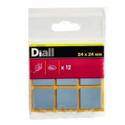 Patin auto-adhésifs Diall 24 x 24 mm x 12, noir + gris/bleu
