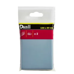 Patin auto-adhésifs Diall 100 x 80 mm x 2, blanc + gris/bleu