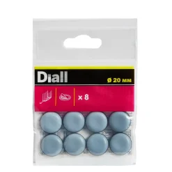 Patin auto-adhésifs Diall 20 mm x 8, blanc + gris/bleu