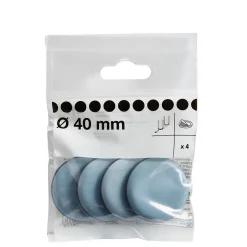 Patin auto-adhésifs Diall 40 mm x 4, blanc + gris/bleu