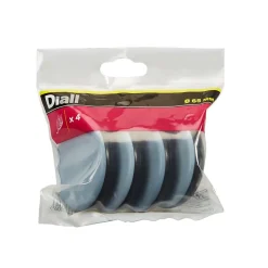 Patin Diall 65 mm x 4, noir + gris/bleu