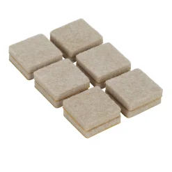 Patin en feutre auto-adhésifs Diall 25 x 25 mm x 12, beige