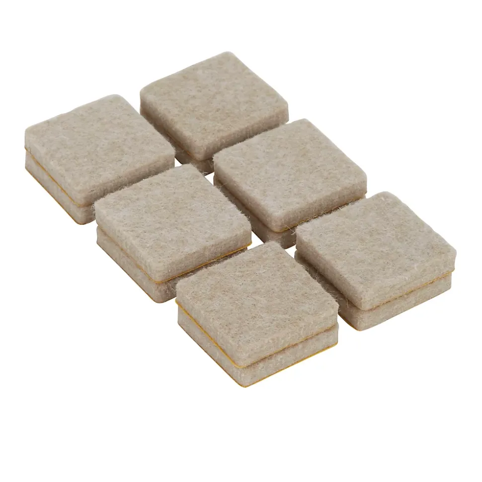 Patin en feutre auto-adhésifs Diall 25 x 25 mm x 12, beige