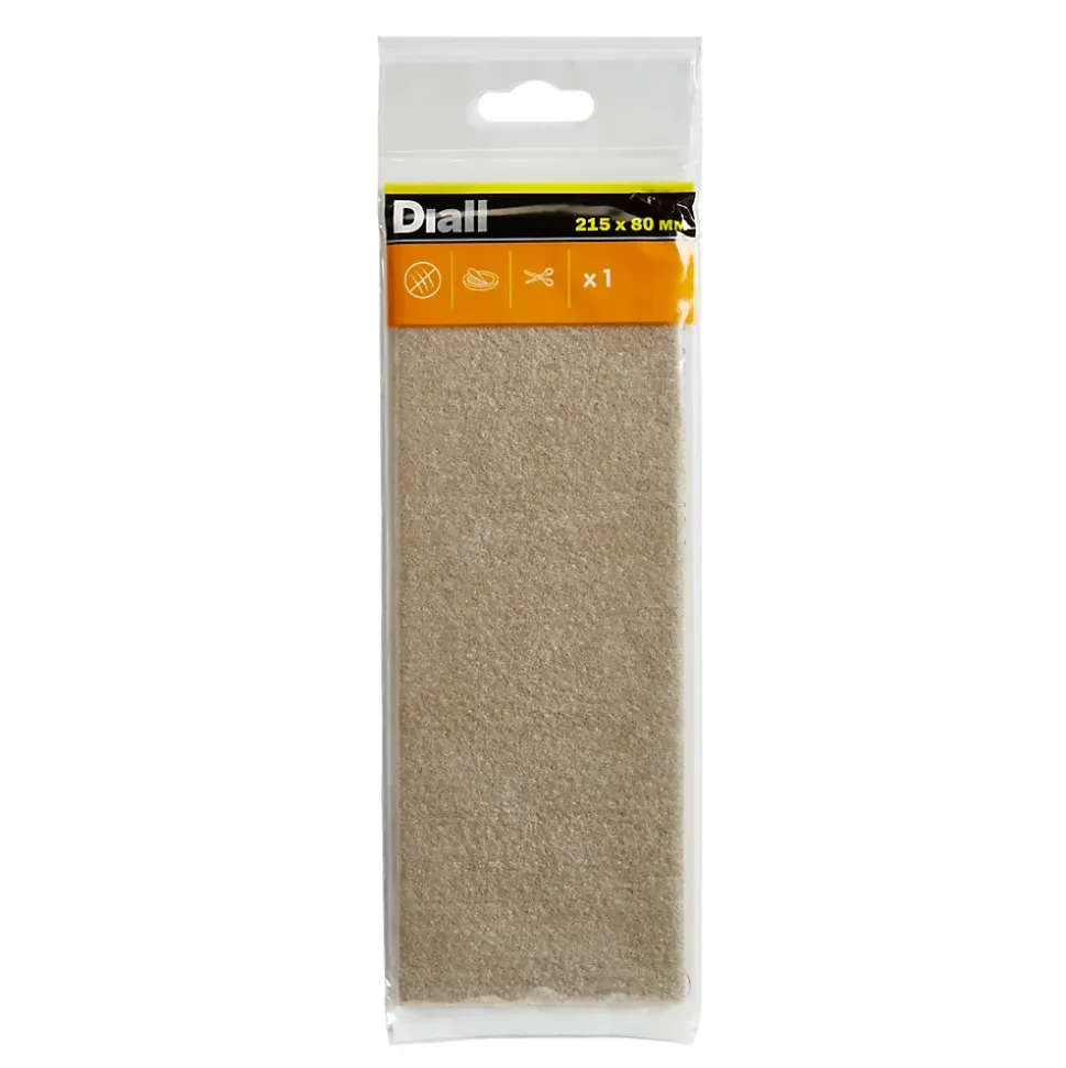 Patin en feutre auto-adhésifs Diall 215 x 80 mm x 1, beige