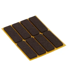 Patin en feutre marron Diall 15 x 45 mm, 8 pièces