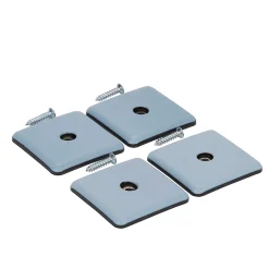 Patin vissés Diall 50*50 mm x 4, noir + gris/bleu