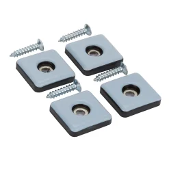 Patin vissés Diall 25*25 mm x 4, noir + gris/bleu