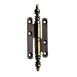 Paumelle à vase acier vieux laiton Diall 80 x 45 mm droite