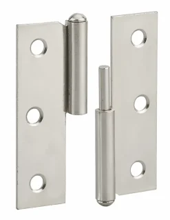 Paumelle de porte de meuble / porte légère, 60x40mm, acier, droite - THIRARD