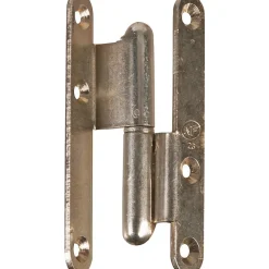 Paumelle lames à bouts ronds coudées zingué blanc - 110 mm - Gauche - Jardinier massard