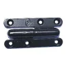 Paumelle noire ronde Afbat 80 x 45 mm gauche