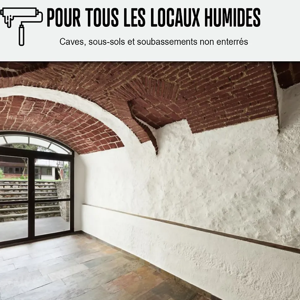 Peinture anti humidité mur humide salle de bain - ARCASCREEN - 2.5 L (jusqu'à 10 m²) - ARCANE INDUSTRIES