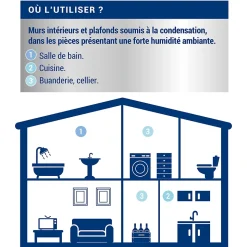 Peinture anti-condensation intérieur mat blanc Ripolin 2,5L