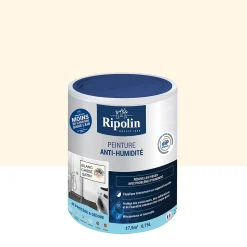 Peinture anti-humidité intérieur satin blanc cassé Ripolin 0,75L