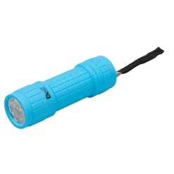 Petite lampe torche LED caoutchoutée bleue Diall 27 lumens