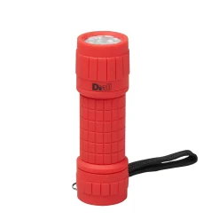 Petite lampe torche LED caoutchoutée rouge Diall 27 lumens