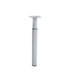 Pied de lit réglable en aluminium blanc Bar Plus H. 24 / 38 x L. 3 cm