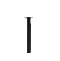 Pied de lit réglable en aluminium noir Bar Plus H. 24 / 38 x L. 3 cm