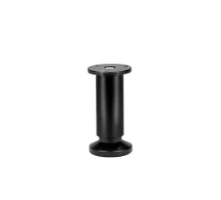 Pied de lit réglable en aluminium noir Bar Plus H. 12 / 13,5 x L. 5,8 cm