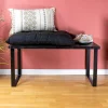 Pied de meuble cadre en acier noir Cime H. 40 cm