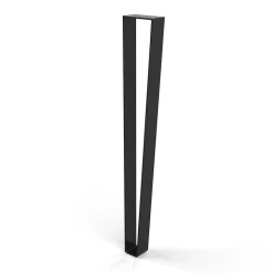 Pied de meuble triangle en acier noir H. 71 cm