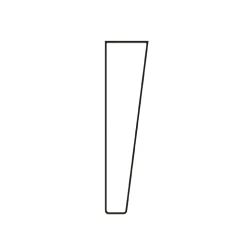 Pied de meuble triangle en acier noir H. 40 cm