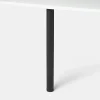 Pied de plan de travail GoodHome Nantua H. 87.5 cm / 90 cm x ø 6 cm noir, 1 pièce