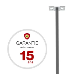 Pied elliptique Gris RAL 7037 M