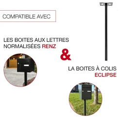 Pied elliptique Noir mat RAL 9005MT30