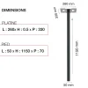 Pied elliptique Noir Sablé RAL 2100 MS