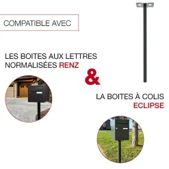 Pied elliptique Noir Sablé RAL 2100 MS
