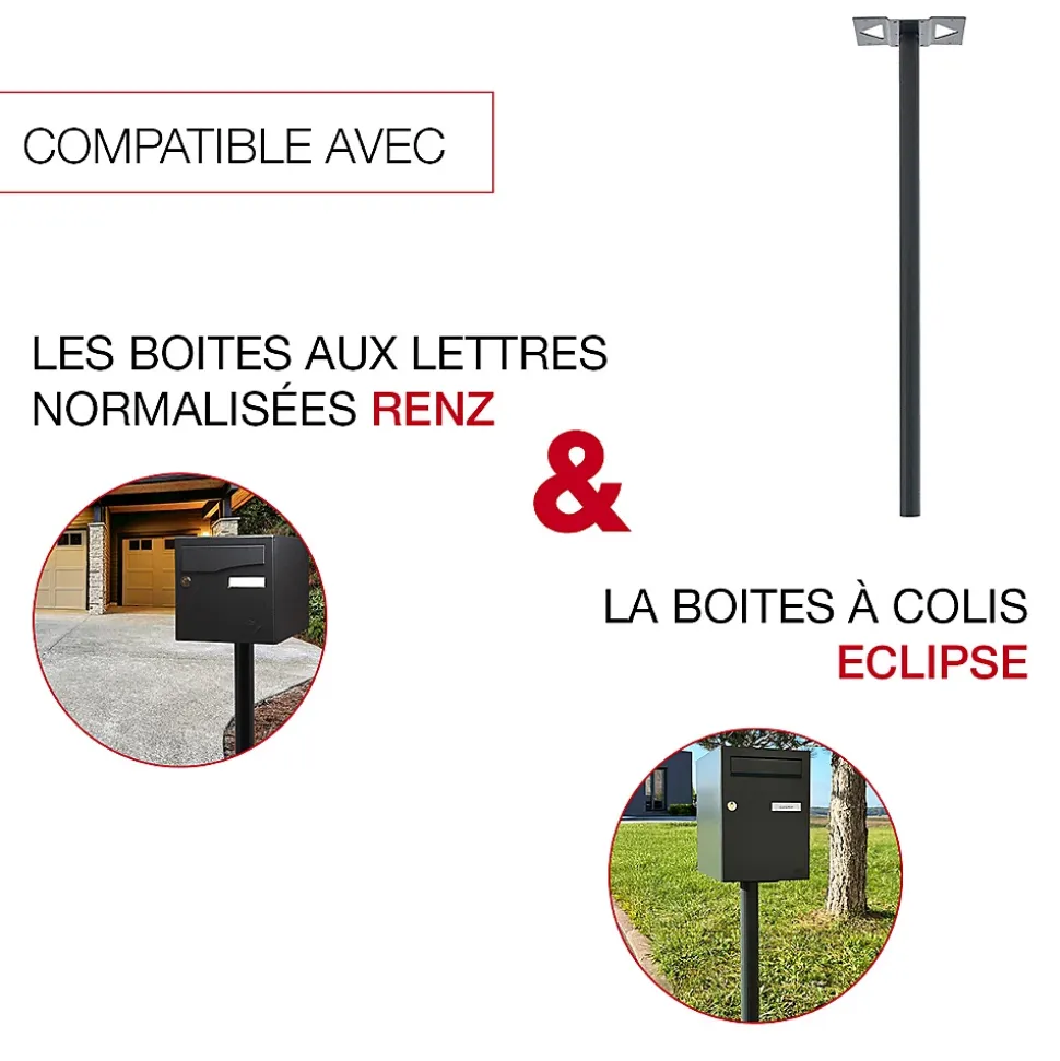 Pied elliptique Noir Sablé RAL 2100 MS